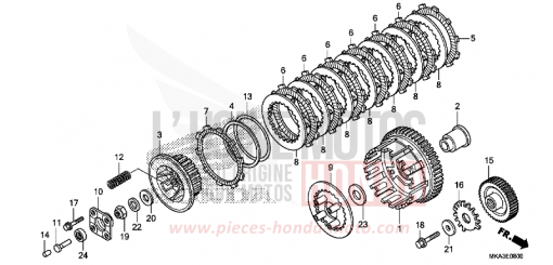 KUPPLUNG (NC750X/XA) NC750XAH de 2017